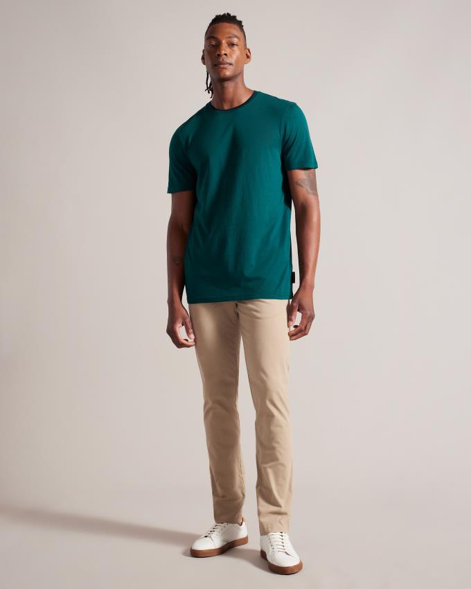 T-Shirt Ted Baker Short Sleeve Vert Foncé Homme | MGG-51039049